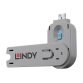 Lindy 40622 bloqueur de port Clé de bloqueur de port USB Type-A Bleu Acrylonitrile-Butadiène-Styrène (ABS) 1 pièce(s)