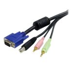 StarTech.com Câble pour Switch KVM VGA avec USB et Audio et Micro - 1.80m