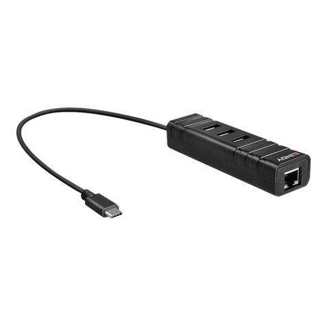 Lindy 43249 hub & concentrateur USB 3.2 Gen 1 (3.1 Gen 1) Type-C 5000 Mbit/s Noir