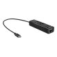 Lindy 43249 hub & concentrateur USB 3.2 Gen 1 (3.1 Gen 1) Type-C 5000 Mbit/s Noir