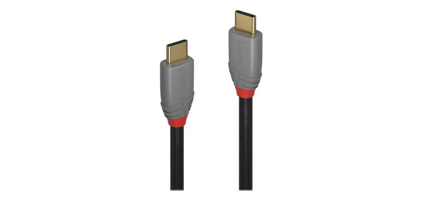 Lindy Câble USB 3.2 type C vers C, 20Gbit/s, 100W, PD, Anthra Line, 1.5m