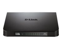 D-Link GO-SW-16G Non-géré L2 Gigabit Ethernet (10/100/1000) 1U Noir