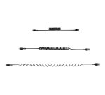 Câble USB-A vers Lightning spiralé - 0,5 m - noir