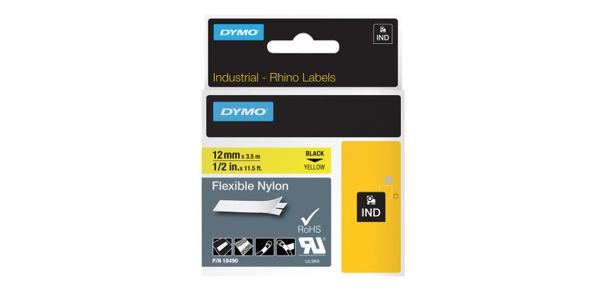 DYMO RHINO Etiquette industrielle souple en nylon