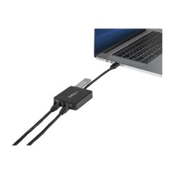 StarTech.com Adaptateur USB 3.0 à Double Port Gigabit Ethernet avec port USB - 10/100/100 - Adaptateur NIC Réseau USB Gigabit LAN