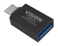 Vision TC-USBC3A/BL changeur de genre de câble USB C USB 3.0 A Noir