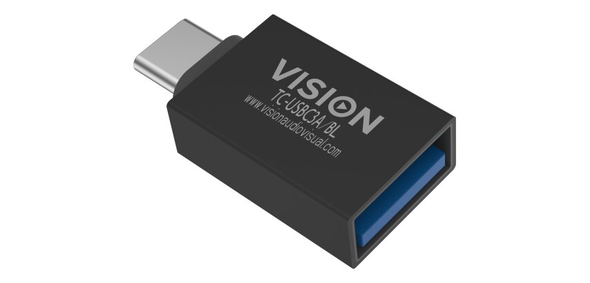 Vision TC-USBC3A/BL changeur de genre de câble USB C USB 3.0 A Noir