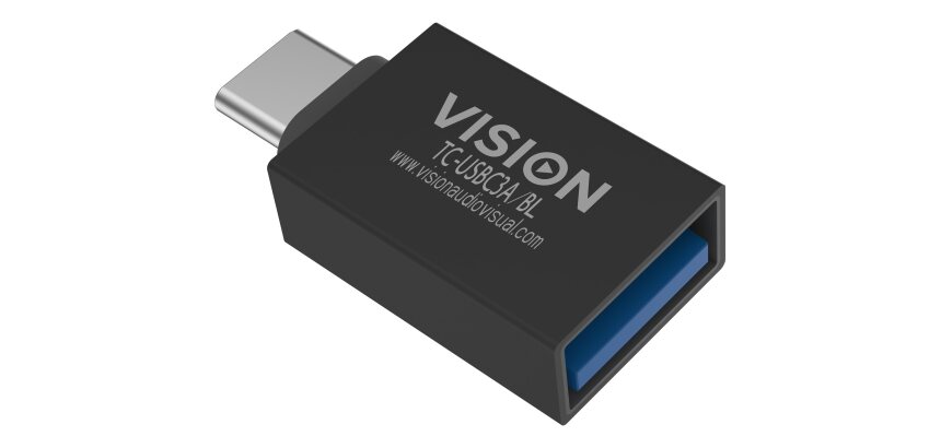 Vision TC-USBC3A/BL changeur de genre de câble USB C USB 3.0 A Noir