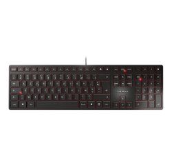 CHERRY KC 6000 SLIM Clavier filaire, noir, USB, AZERTY - FR