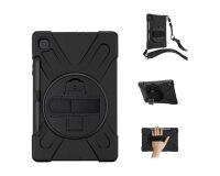 DLH ?oque renforcee avec bandouliere, poignee rotative et pied support pour Samsung Galaxy Tab S6 lite ( SM-P610 / SM-P615)