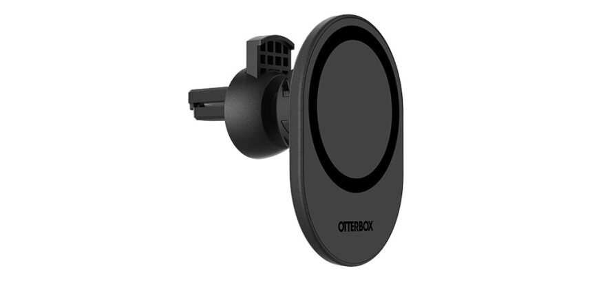 OtterBox Support de ventilation pour voiture pour MagSafe, fixation solide sur le ventilateur de voiture avec MagSafe, conçu pour être facile, solide et sûr à installer, compatible iPhone 14/iPhone 13/iPhone 12 Series, Noir