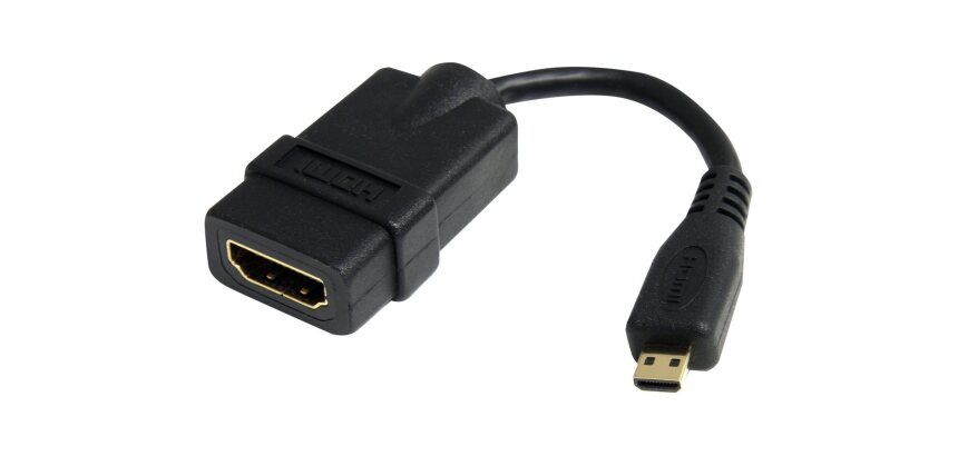 StarTech.com Câble adaptateur HDMI haute vitesse de 12cm - HDMI vers Micro HDMI - F/M - Noir