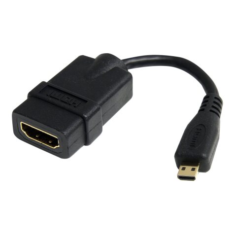 StarTech.com Câble adaptateur HDMI haute vitesse de 12cm - HDMI vers Micro HDMI - F/M - Noir