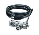 DICOTA D30887 câble antivol Noir, Acier inoxydable 2 m