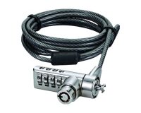 DICOTA D30887 câble antivol Noir, Acier inoxydable 2 m