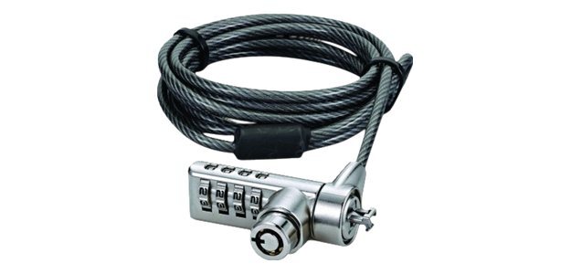 DICOTA D30887 câble antivol Noir, Acier inoxydable 2 m