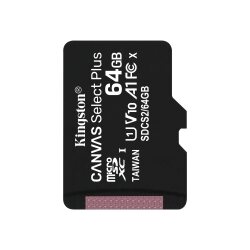 Kingston Technology Carte micSDXC Canvas Select Plus 100R A1 C10 de 64 Go sans ADP
