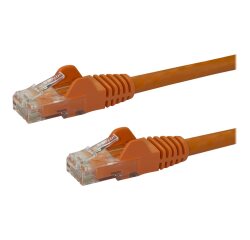 StarTech.com Câble réseau Cat6 UTP sans crochet de 7 m - Cordon Ethernet RJ45 anti-accroc - M/M - Orange