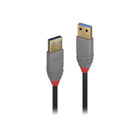 Lindy 36754 câble USB USB 3.2 Gen 1 (3.1 Gen 1) 5 m USB A Noir, Gris
