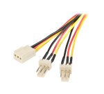 StarTech.com Câble d'alimentation en Y pour ventilateur Molex de 30 cm - Câble répartiteur 1x TX3 (F) vers 2x TX3 (M)