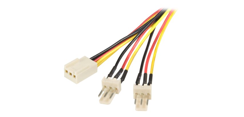 StarTech.com Câble d'alimentation en Y pour ventilateur Molex de 30 cm - Câble répartiteur 1x TX3 (F) vers 2x TX3 (M)