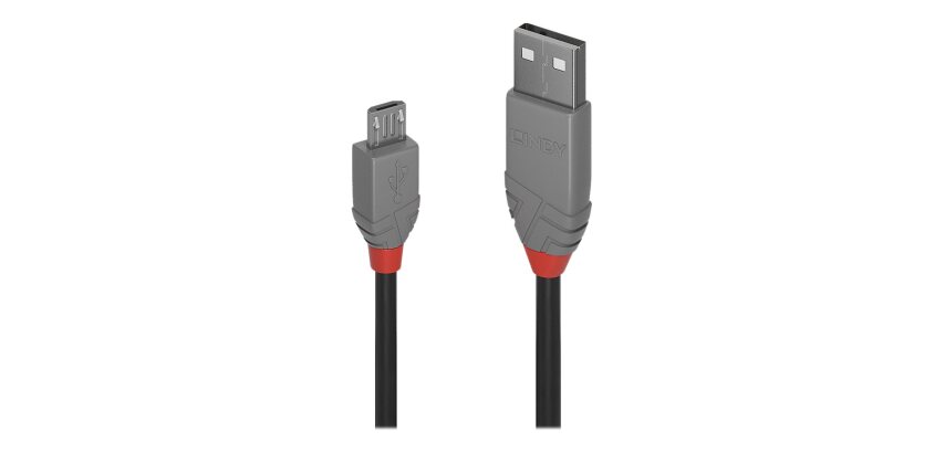 Lindy Câble USB 2.0 type A vers Micro-B, Anthra Line, 1m