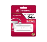 Transcend JetFlash 730 64GB USB 3.0 lecteur USB flash 64 Go USB Type-A 3.2 Gen 1 (3.1 Gen 1) Blanc