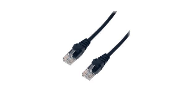 MCL 5m Cat6a U/UTP câble de réseau Noir U/UTP (UTP) Rond