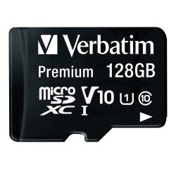 Verbatim Premium - carte mémoire flash - 128 Go - microSDXC UHS-I