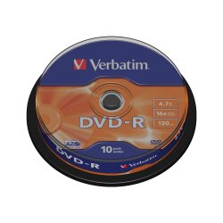 Verbatim DVD-R Matt Silver 4,7 Go 10 pièce(s)