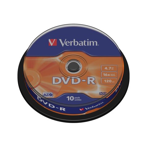 Verbatim DVD-R Matt Silver 4,7 Go 10 pièce(s)