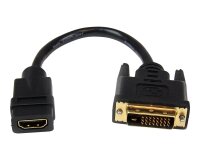 StarTech.com Câble adaptateur vidéo de 20 cm HDMI vers DVI-D - HDMI femelle vers DVI mâle