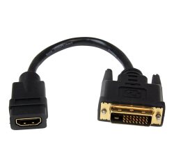 StarTech.com Câble adaptateur vidéo HDMI vers DVI-D de 20 cm - F/M