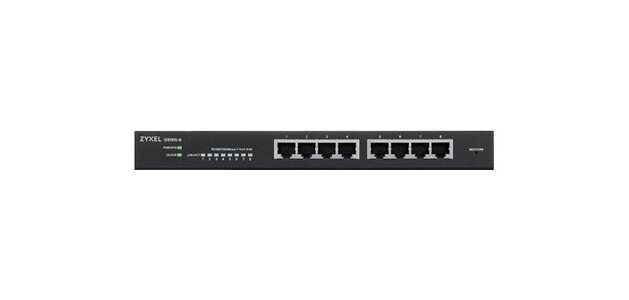 Zyxel GS1915-8EP Géré L2 Gigabit Ethernet (10/100/1000) Connexion Ethernet, supportant l'alimentation via ce port (PoE) Noir