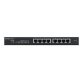 Zyxel GS1915-8EP Géré L2 Gigabit Ethernet (10/100/1000) Connexion Ethernet, supportant l'alimentation via ce port (PoE) Noir