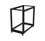 StarTech.com Rack Serveur Mobile 18U 4 Poteaux, Rack Réseau 19" 4 Poteaux avec Roulettes, Rack Roulant avec Profondeur Ajustable pour PC/AV/Données/Informatique - Roulettes, Pieds de nivellement ou Fixation au Sol