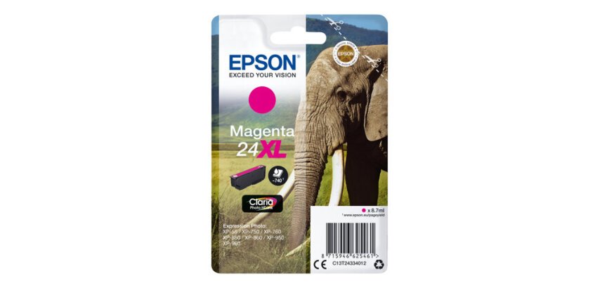 Epson Elephant Encre magenta Claria Photo HD Éléphant 24XL