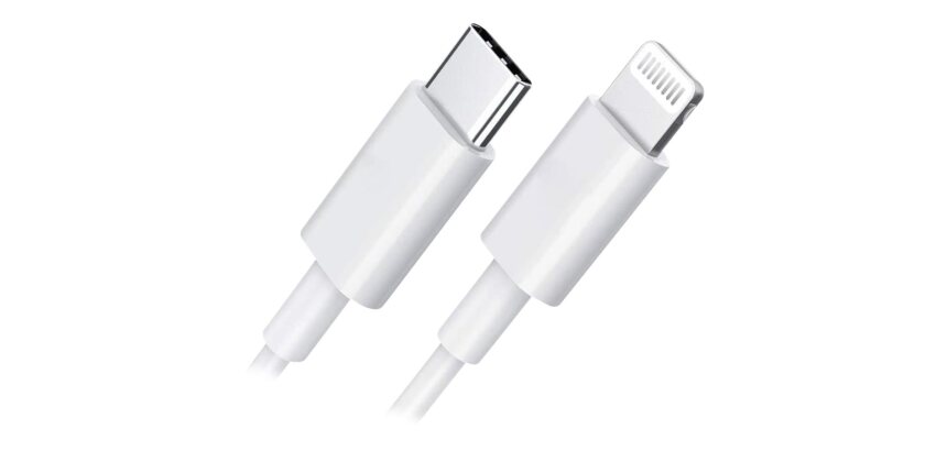 DLH Cable USB-C vers Apple lightning certifie MFI 2m 3.25A 65W max blanc