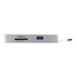 StarTech.com USB-C 4-in1 multiport adapter - SD (UHS-II) kaartlezer - 100W Power Delivery - 4K HDMI - GbE - 1x USB 3.0