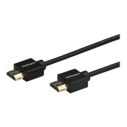StarTech.com Câble HDMI 2.0 Fin de 2m, Câble HDMI Haute Vitesse 4K 60Hz avec Ethernet, Câble HDMI UHD, Classé CL2, Câble/Cordon HDMI Fin pour TV/Écran/Portable/PC, HDMI vers HDMI Vidéo
