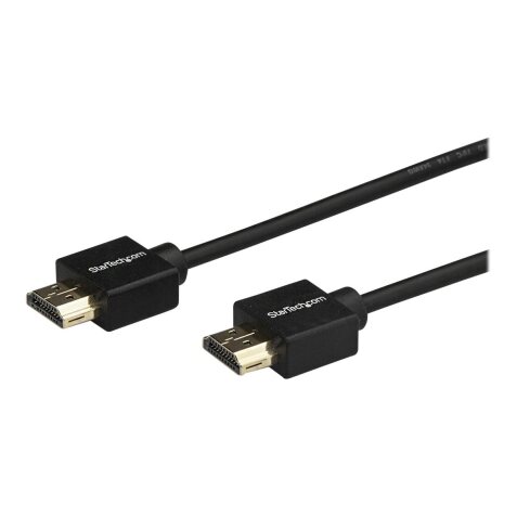 StarTech.com Câble HDMI 2.0 Fin de 2m, Câble HDMI Haute Vitesse 4K 60Hz avec Ethernet, Câble HDMI UHD, Classé CL2, Câble/Cordon HDMI Fin pour TV/Écran/Portable/PC, HDMI vers HDMI Vidéo