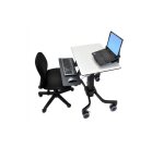 Ergotron TeachWell Mobile Digital Workspace Graphite, Gris Panier multimédia