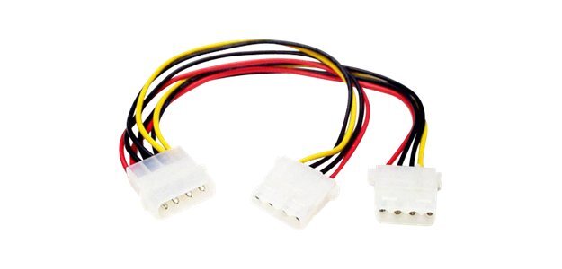 StarTech.com Câble Répartiteur en Y Molex - 1x LP4 Mâle 2x LP4 Femelle - 23 cm