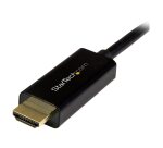 StarTech.com 6.5 ft / 2m DisplayPort to HDMI converter cable - 4K (DP2HDMM2MB) - adapter cable - DisplayPort / HDMI - 2 m