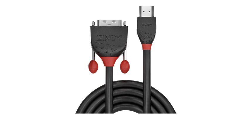 Lindy Câble HDMI vers DVI-D, Black Line, 2m