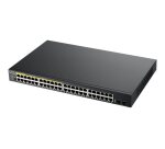 Zyxel GS1900-48HPv2 Géré L2 Gigabit Ethernet (10/100/1000) Connexion Ethernet, supportant l'alimentation via ce port (PoE) Noir