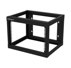 StarTech.com Rack Réseau Mural 6U à 2 Montants, Rack Serveur 19" à Cadre Ouvert, Profondeur 18", Rack de Données Mural pour IT/AV/Panneau de Patch/Equipement IT - Écrou et Vis de Cage Inclus