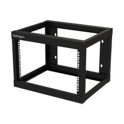StarTech.com Rack Réseau Mural 6U à 2 Montants, Rack Serveur 19" à Cadre Ouvert, Profondeur 18", Rack de Données Mural pour IT/AV/Panneau de Patch/Equipement IT - Écrou et Vis de Cage Inclus