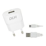 DLH CHARGEUR SECTEUR USB 5W AVEC CABLE MICRO USB