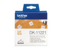 Brother DK-11221 - Rouleau d'étiquettes original – Noir sur blanc, 23 x 23 mm